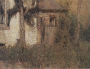 Fernand Khnopff In Fosset The Farmhouse Garden oil on canvas